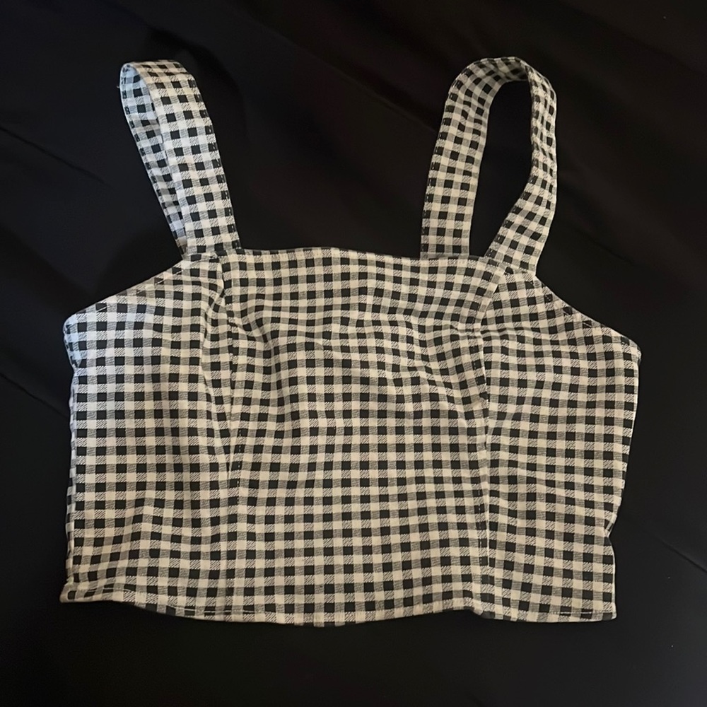 Checkered Cropped top